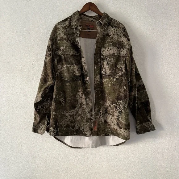 REDHEAD Silent-Hide Camo Button-Down Shirt XL True Timber Strata Outdoor Utility - Picture 3 of 16